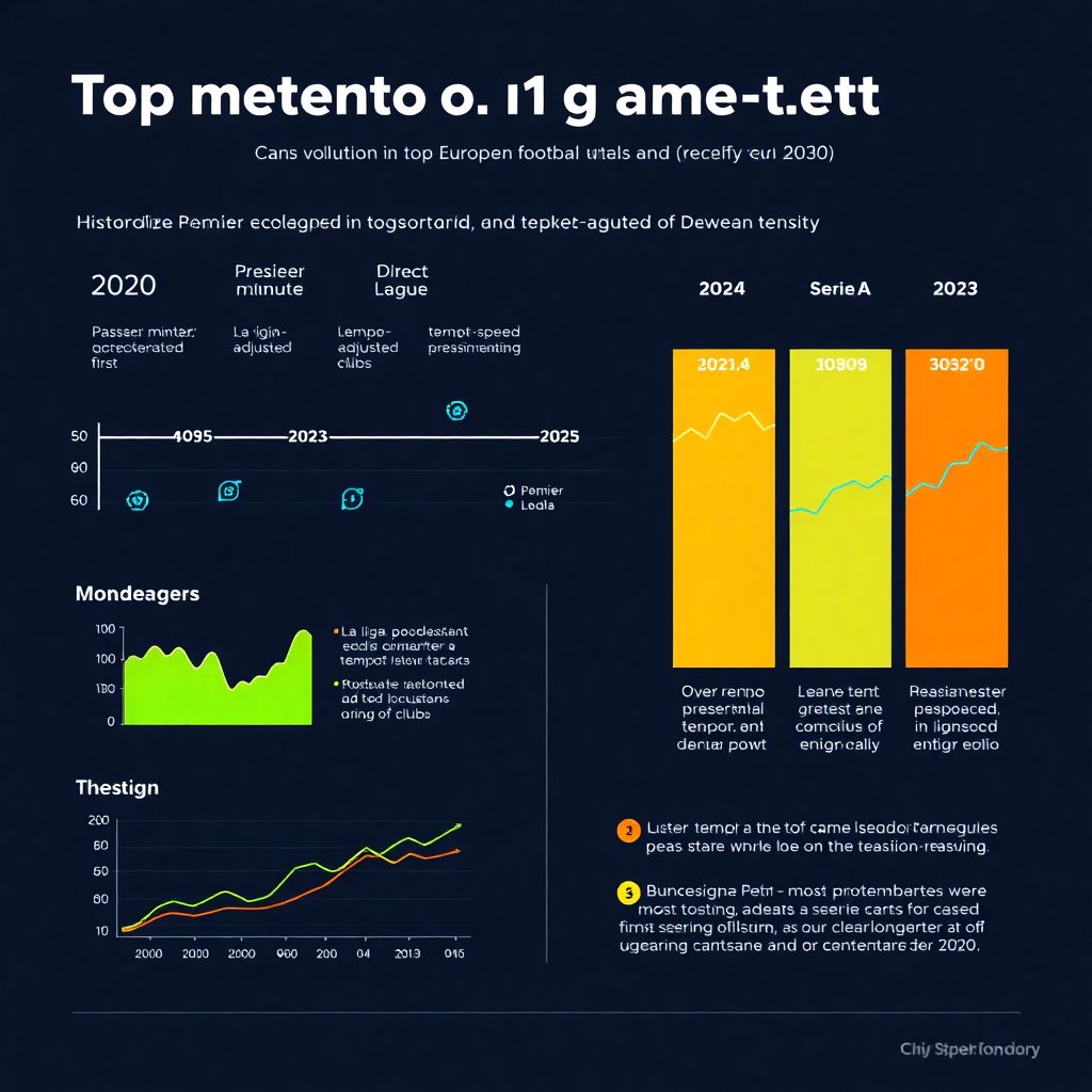 Сравнение темпов игры топ-лиг по сезонам и тренды последних пяти лет