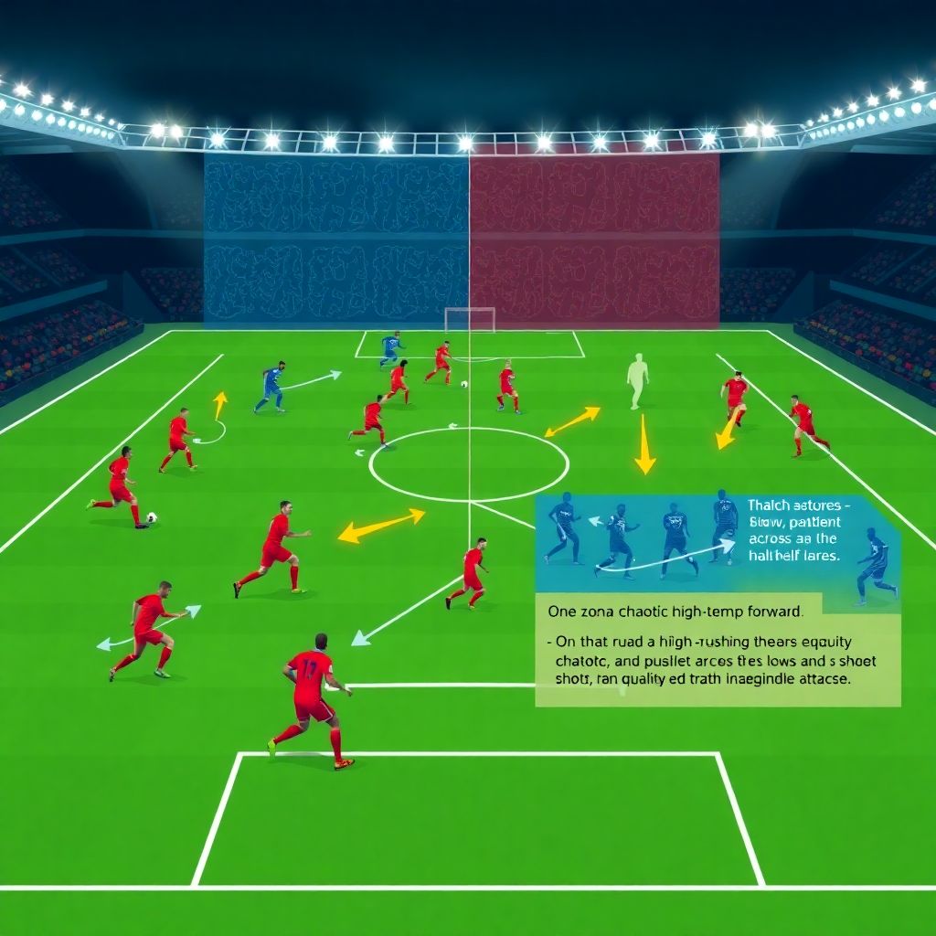 Темп матча и успешность атакующих действий в футболе