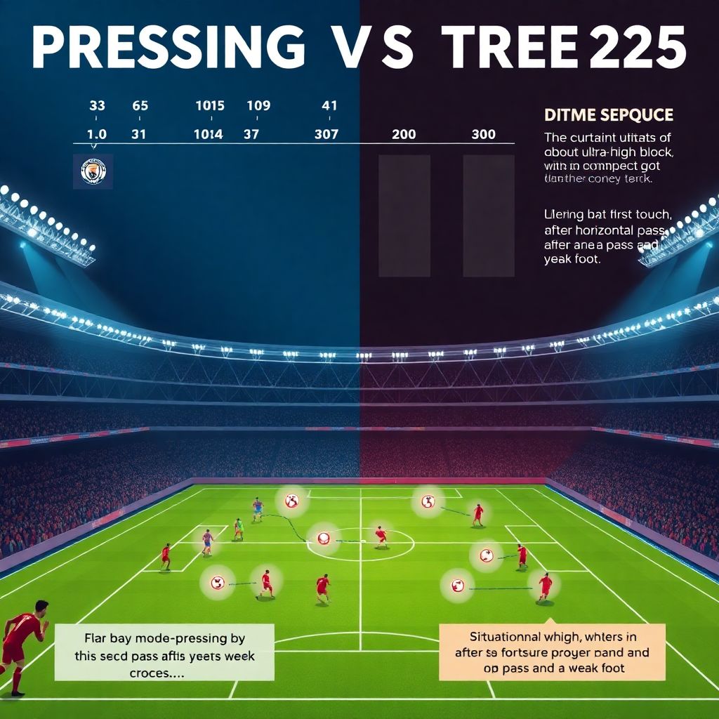 Сравнение прессинга против сильных и слабых команд в современном футболе
