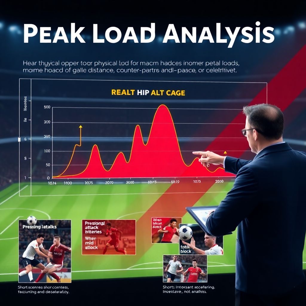 График пиковых нагрузок футболистов в матчах и их связь с темпом игры
